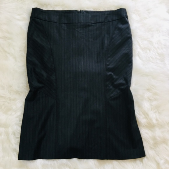 bebe Dresses & Skirts - Bebe Wool Blend Gray Flared Pencil Skirt Size 10